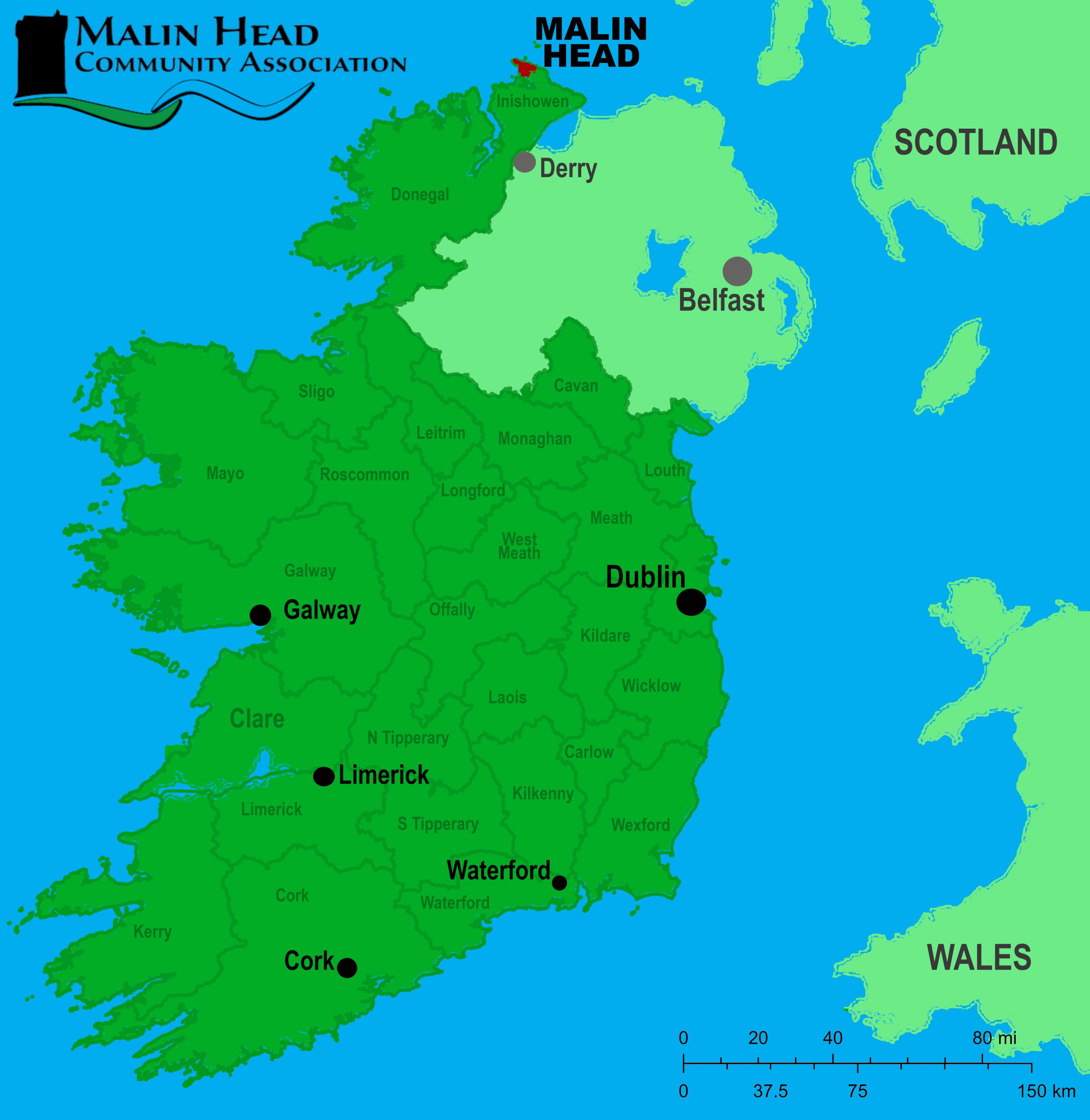Malin Head Ireland Map About Malin Head - Malin Head Community Association